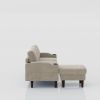 Convertible Combination Sofa Sofa L-Shaped Sofa with Footstools with Storage, Beige Sofa for Living Room, Living Room/Bedroom/Office/Small Space 3-Sea