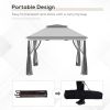 Outsunny 11' x 11' Pop Up Canopy, Outdoor Patio Gazebo Shelter with Removable Zipper Netting, Instant Event Tent w/ 114 Square Feet of Shade and Carry