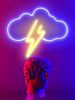 Cloud Led Light Neon Lights 13.4x11.7 inch Led Neon Signs For Wall Decor USB Powered Led Signs For Bedroom Wall Yellow Neon Signs Blue Neon Sign for B