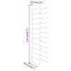 Wall Mounted Wine Rack for 36 Bottles 2 pcs White Iron