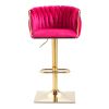 COOLMORE Vintage Bar Stools with Back and Footrest Counter Height Dining Chairs 2PC /SET