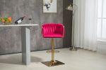 COOLMORE Vintage Bar Stools with Back and Footrest Counter Height Dining Chairs 2PC /SET