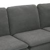 [VIDEO provided][New] 89*89" Oversized Velvet Modern Sectional Sofa,Large L Shaped Upholstered Indoor Furniture with Double Cushions,5 seat Cloud Corn