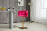 COOLMORE Vintage Bar Stools with Back and Footrest Counter Height Dining Chairs 2PC /SET