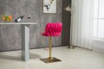 COOLMORE Vintage Bar Stools with Back and Footrest Counter Height Dining Chairs 2PC /SET