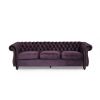 Purple Velvet Sofa, 3-Seater, Classical