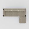 Convertible Combination Sofa Sofa L-Shaped Sofa with Footstools with Storage, Beige Sofa for Living Room, Living Room/Bedroom/Office/Small Space 3-Sea
