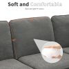 [VIDEO provided][New] 89*89" Oversized Velvet Modern Sectional Sofa,Large L Shaped Upholstered Indoor Furniture with Double Cushions,5 seat Cloud Corn