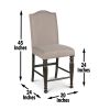 Caswell - 7 Piece Dining Set - Pearl Silver