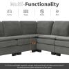 [VIDEO provided][New] 89*89" Oversized Velvet Modern Sectional Sofa,Large L Shaped Upholstered Indoor Furniture with Double Cushions,5 seat Cloud Corn