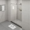 Frameless Shower Doors 60" Width x 76"Height with 5/16"(8mm) Clear Tempered Glass, Brushed Nickel Finish