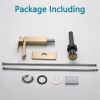Bathroom Faucet Single Hole, Single Handle Stainless Steel Faucet for Bathroom Sink with Deckplate and Drain Assembly