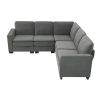 [VIDEO provided][New] 89*89" Oversized Velvet Modern Sectional Sofa,Large L Shaped Upholstered Indoor Furniture with Double Cushions,5 seat Cloud Corn