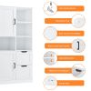 Bathroom Storage Cabinet with Doors and Drawers, Multiple Storage Space, Freestanding Style, Open Shelve, Adjustable Shelf, White