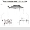Outsunny 11' x 11' Pop Up Canopy, Outdoor Patio Gazebo Shelter with Removable Zipper Netting, Instant Event Tent w/ 114 Square Feet of Shade and Carry