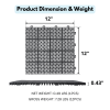12 x 12 Inch Black Interlocking Deck Tiles Plastic Waterproof Outdoor All Weather Anti-slip Bathroom Shower Balcony Porch Strong Weight Capacity Upto