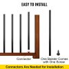 VEVOR Deck Balusters, 51 Pack Metal Deck Spindles, 32"x0.75" Staircase Baluster with Screws, Aluminum Alloy Deck Railing for Wood and Composite Deck,