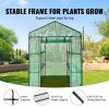VEVOR Walk-in Green House, 4.6 x 4.6 x 6.6 ft , Greenhouse with Shelves, High Strength PE Cover with Zipper Door and Steel Frame, Assembly in Minutes,
