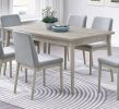 Natural Wood Grain Color Dining Table Rectangle Dining Table 1pc Table Only Solid Rubber wood Dining Room Furniture
