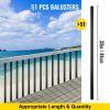 VEVOR Deck Balusters, 51 Pack Metal Deck Spindles, 32"x0.75" Staircase Baluster with Screws, Aluminum Alloy Deck Railing for Wood and Composite Deck,