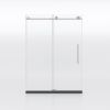 Frameless Shower Doors 60" Width x 76"Height with 5/16"(8mm) Clear Tempered Glass, Brushed Nickel Finish