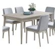 Natural Wood Grain Color Dining Table Rectangle Dining Table 1pc Table Only Solid Rubber wood Dining Room Furniture