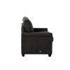 Convertible Twin Sleeper Sofa with USB Ports, Modern Upholstered Sofa Bed, Living Room 2-Seater Sofa/Loveseat, Dark Gray