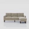 Convertible Combination Sofa Sofa L-Shaped Sofa with Footstools with Storage, Beige Sofa for Living Room, Living Room/Bedroom/Office/Small Space 3-Sea