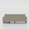 Convertible Combination Sofa Sofa L-Shaped Sofa with Footstools with Storage, Beige Sofa for Living Room, Living Room/Bedroom/Office/Small Space 3-Sea
