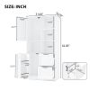 Bathroom Storage Cabinet with Doors and Drawers, Multiple Storage Space, Freestanding Style, Open Shelve, Adjustable Shelf, White