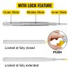 VEVOR Heavy Duty Drawer Slides 60" Length, Locking Drawer Slides 500lbs Load Capacity Long Full Extension Drawer Slide 1 Pair Side Mount Ball Bearing