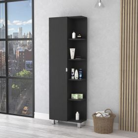 Los Angeles Linen Cabinet, Five Shelves, One Cabinet, Divisions (Color: as Pic)