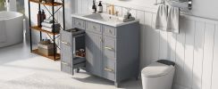 36" Bathroom Vanity Cabinet with Sink Top Combo Set, Single Sink, Shaker Cabinet with Soft Closing Door and Drawer
