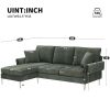 [VIDEO provided][New]84 "Modern Chenille L-Shaped Sofa with Reversible Lounge,Convertible Sectional Couch Set,4 Seat Indoor Furniture with Reversible