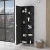 Los Angeles Linen Cabinet, Five Shelves, One Cabinet, Divisions