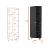 Los Angeles Linen Cabinet, Five Shelves, One Cabinet, Divisions