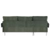 [VIDEO provided][New]84 "Modern Chenille L-Shaped Sofa with Reversible Lounge,Convertible Sectional Couch Set,4 Seat Indoor Furniture with Reversible