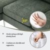 [VIDEO provided][New]84 "Modern Chenille L-Shaped Sofa with Reversible Lounge,Convertible Sectional Couch Set,4 Seat Indoor Furniture with Reversible
