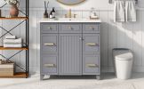 36" Bathroom Vanity Cabinet with Sink Top Combo Set, Single Sink, Shaker Cabinet with Soft Closing Door and Drawer