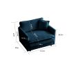 3-Piece Upholstered Sofa, Living Room Sectional Sofa Set Modern Sofa Couches Set , Deep Seat Sofa for Living Room Apartment, 1+3 Seat Blue