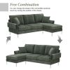 [VIDEO provided][New]84 "Modern Chenille L-Shaped Sofa with Reversible Lounge,Convertible Sectional Couch Set,4 Seat Indoor Furniture with Reversible