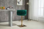 COOLMORE Vintage Bar Stools with Back and Footrest Counter Height Dining Chairs 2PC/SET