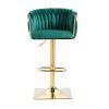 COOLMORE Vintage Bar Stools with Back and Footrest Counter Height Dining Chairs 2PC/SET