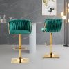 COOLMORE Vintage Bar Stools with Back and Footrest Counter Height Dining Chairs 2PC/SET