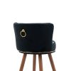COOLMORE Counter Height Bar Stools Set of 2 for Kitchen Counter Solid Wood Legs with a fixed height of 360 degrees