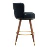 COOLMORE Counter Height Bar Stools Set of 2 for Kitchen Counter Solid Wood Legs with a fixed height of 360 degrees