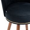 COOLMORE Counter Height Bar Stools Set of 2 for Kitchen Counter Solid Wood Legs with a fixed height of 360 degrees