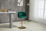 COOLMORE Vintage Bar Stools with Back and Footrest Counter Height Dining Chairs 2PC/SET