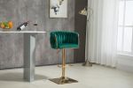 COOLMORE Vintage Bar Stools with Back and Footrest Counter Height Dining Chairs 2PC/SET