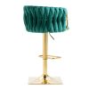 COOLMORE Vintage Bar Stools with Back and Footrest Counter Height Dining Chairs 2PC/SET